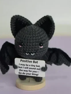 Halloween Crochet Plush Hollow Skeleton Bat And Pumpkin Amigurumi Handmade Gothic Decor