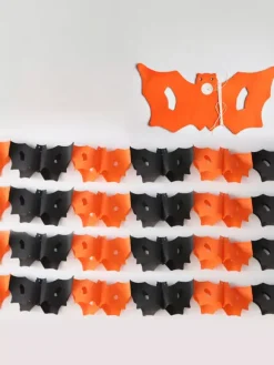Halloween Decorations Yellow Paper Bat Spider Paper Garland