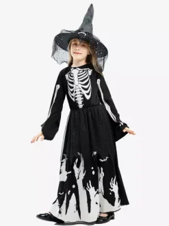 Halloween Dress Costume Glow-in-the-Dark Witch For Kids