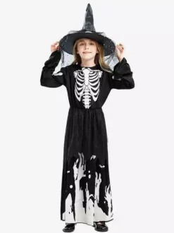 Halloween Dress Costume Glow-in-the-Dark Witch For Kids