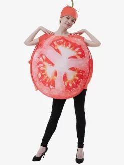 Halloween fruit slice costume adult vegetable tomato stage performance costume tomato cos jumpsuit