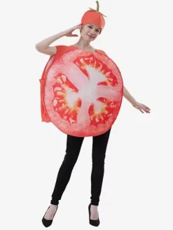 Halloween fruit slice costume adult vegetable tomato stage performance costume tomato cos jumpsuit