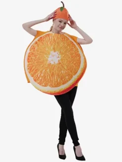 Halloween Funny Fruit Slice Costume Adult Orange Costume Vegetable Party Bar Performance Costume
