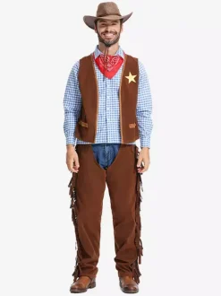 Halloween Halloween Costumes Coffee Brown Men's Burlesque Hat Top Polyester Set Holidays Costumes