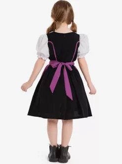 Halloween Kids Halloween Costumes Light Sky Blue Halloween Polyester Set Kid's Dress