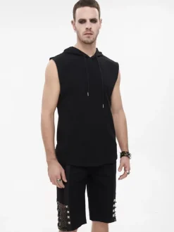 Halloween Rock Punk Men's Vest Sleeveless Loose Steampunk Waistcoat Costumes Top