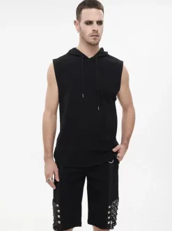 Halloween Rock Punk Men's Vest Sleeveless Loose Steampunk Waistcoat Costumes Top