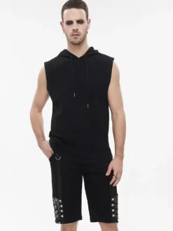 Halloween Rock Punk Men's Vest Sleeveless Loose Steampunk Waistcoat Costumes Top