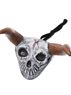 Halloween Scary Decorations For Adult Light Gray Polyester Fiber Devil Headwear Holiday Decorations