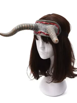 Halloween Scary Decorations For Adult Light Gray Polyester Fiber Devil Headwear Holiday Decorations
