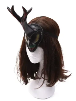 Halloween Scary Decorations For Adult Light Gray Polyester Fiber Devil Headwear Holiday Decorations