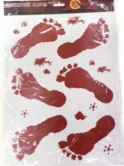 Halloween Scary Decorations Burgundy Paper Sticker