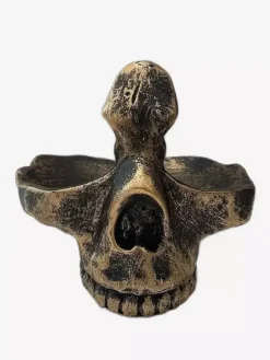 Halloween Skull Glasses Stand Desk Organizer Resin Home Office Decor