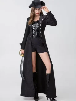 Halloween Steampunk Costumes Merchandise Holidays Costumes Retro Black Outer