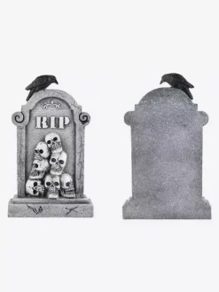 Halloween Tombstone Decor Gothic Graveyard Lawn Ornaments Weatherproof Resin Cemetery Props