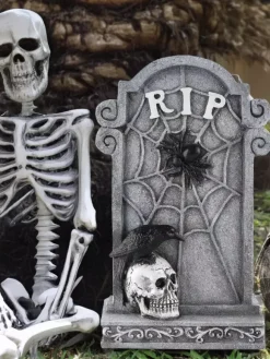 Halloween Tombstone Decor Gothic Graveyard Lawn Ornaments Weatherproof Resin Cemetery Props