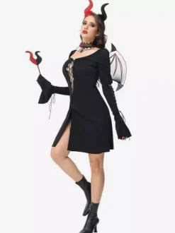 Halloween Vampire Costumes Black Sexy Accessory Dress Set Holidays Costumes