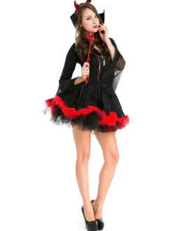 Halloween Witch Costume Halloween Vampire Women Short Dresses