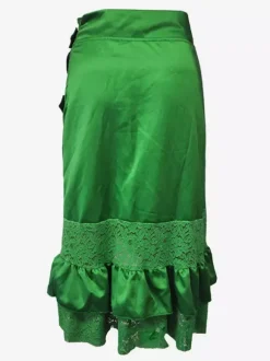 Halloween Black Lace Punk Rock Gothic Skirt High Waist Irregular Skirt