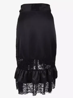 Halloween Black Lace Punk Rock Gothic Skirt High Waist Irregular Skirt