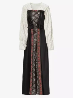 Halloween Black Retro Cloak Dress Set Holidays Costumes