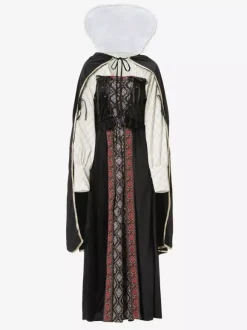 Halloween Black Retro Cloak Dress Set Holidays Costumes