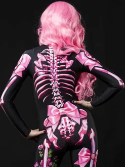 Halloween Carnival Costume Skeleton Zentai Jumpsuit Carnival Outfit