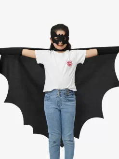 Halloween Costumes For Kids Black Halloween Set Kid's Polyester Cloak Mask