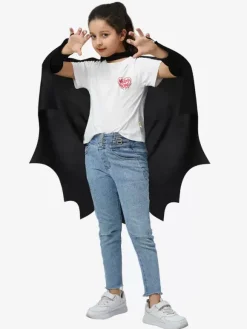 Halloween Costumes For Kids Black Halloween Set Kid's Polyester Cloak Mask