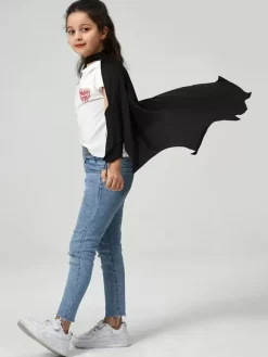 Halloween Costumes For Kids Black Halloween Set Kid's Polyester Cloak Mask