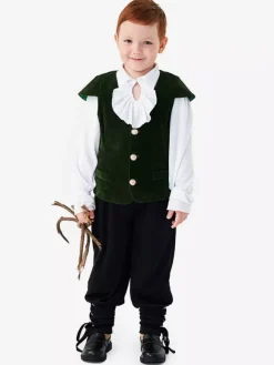Halloween Costumes For Kids Coffee Brown Halloween Polyester Set Kid's Shirt Pants