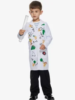 Halloween Costumes For Kids White Halloween Set Kid's Polyester Overcoat Wig