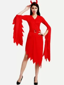 Halloween Costumes Holidays Merchandise Holidays Costumes Christmas Sexy Red Polyester Fiber