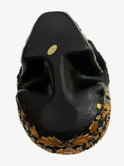 Halloween Floral Skull Sculpture Resin Decor Gothic Home Bar Centerpiece
