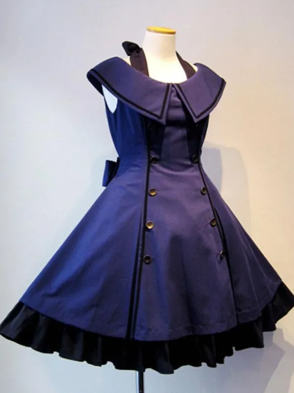 Halloween Gothic Lolita Dresses Ruffles Black