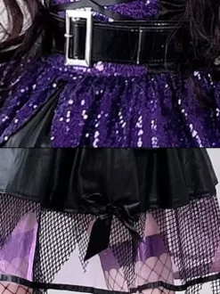 Halloween Gothic Witch Costume Lace Dark Fairy Roleplay Dress
