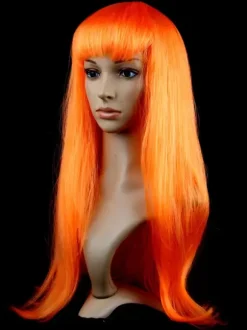 Halloween Hair Wigs Purple Long Straight Carnival Wigs