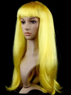 Halloween Hair Wigs Purple Long Straight Carnival Wigs