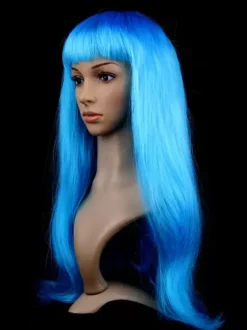 Halloween Hair Wigs Purple Long Straight Carnival Wigs