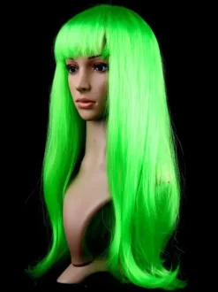 Halloween Hair Wigs Purple Long Straight Carnival Wigs
