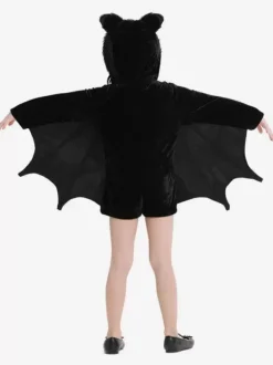 Halloween Kids Carnival Cosplay Costumes Bat Black Jumpsuit For Child