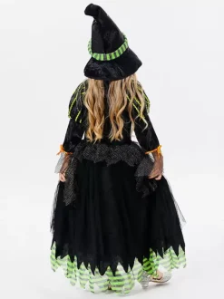 Halloween Kids Halloween Costumes Purple Halloween Polyester Set Kid's Dress Hat
