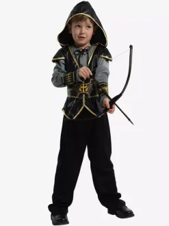 Halloween Kids Hunter Cosplay Costume Archer Carnival Outfit Wears
