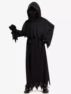 Halloween Kids Reaper Costume Gothic Demon Robe Stage Performance Outfit
