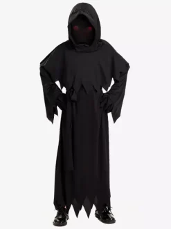 Halloween Kids Reaper Costume Gothic Demon Robe Stage Performance Outfit