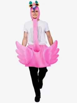 Halloween Pink Flamingo Stage Performance Costume Carnival Funny Party Costume