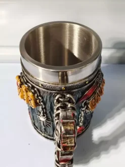 Halloween Skull Beer Stein Gothic Novelty Mug Stainless Steel Tumbler
