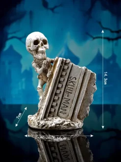 Halloween Skull Pen Holder Resin Desktop Decor