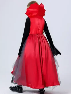 Halloween Vampire Costumes For Kids Red Halloween Velour Set Kid's Horrible Dress
