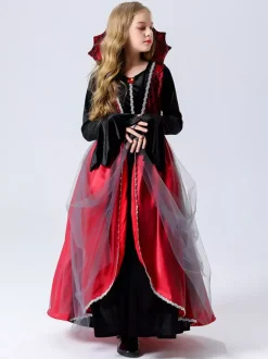 Halloween Vampire Costumes For Kids Red Halloween Velour Set Kid's Horrible Dress